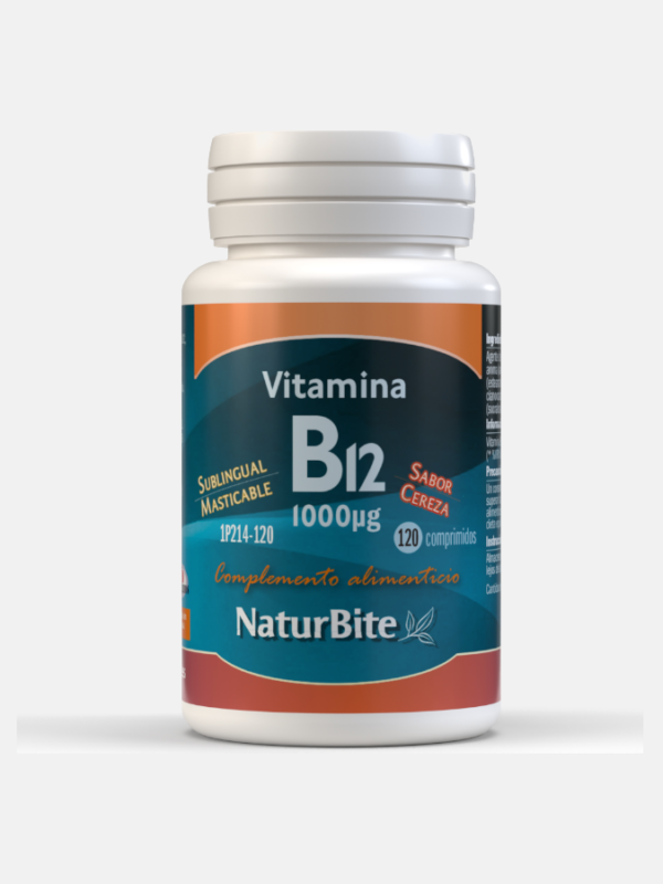 Vitamina B12 Cianocobalamina 1000mcg - 120 comprimidos - NaturBite
