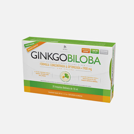 Ginkgo Biloba + Colina – 20 ampollas – Bio-Hera
