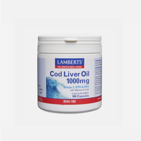 Aceite de hígado de bacalao 1000mg – 180 cápsulas – Lamberts