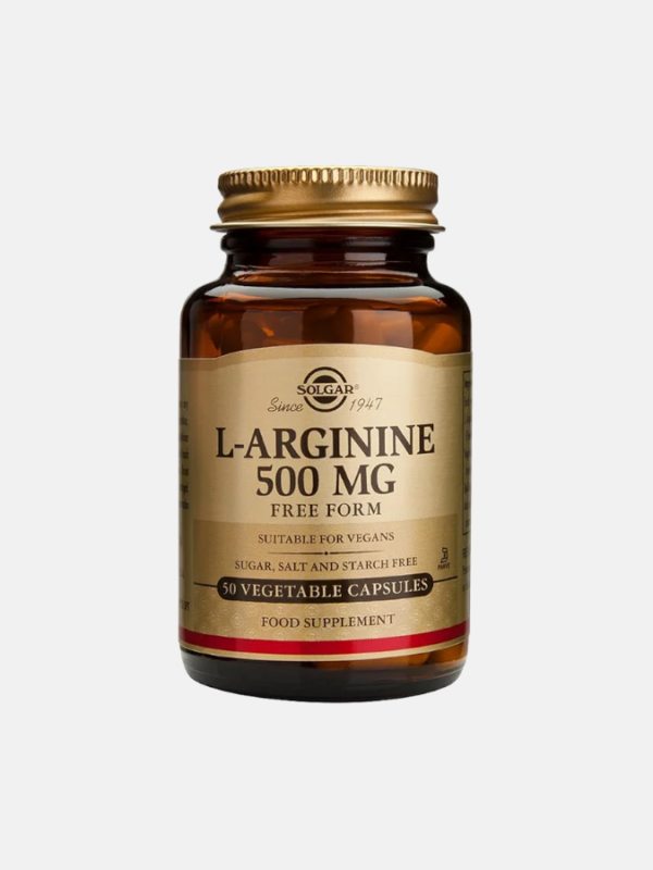 L-Arginine 500mg - 50 cápsulas - Solgar