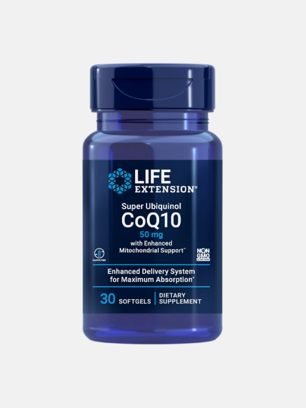 Super Ubiquinol CoQ10 with Enhanced Mitochondrial Support 50mg - 30 softgels - Life Extension