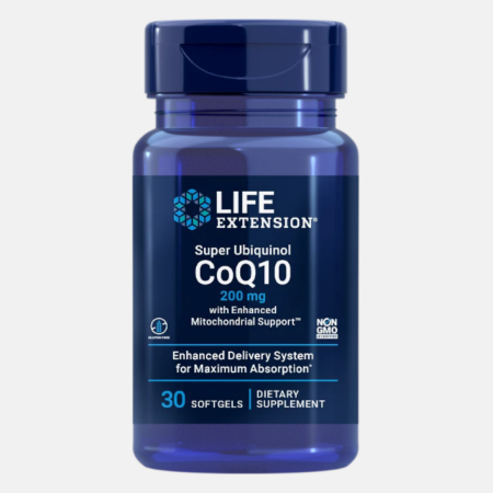 Super Ubiquinol CoQ10 with Enhanced Mitochondrial Support 200mg – 30 softgels – Life Extension