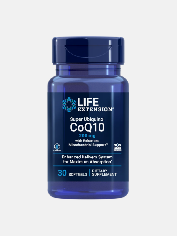 Super Ubiquinol CoQ10 with Enhanced Mitochondrial Support 200mg - 30 softgels - Life Extension