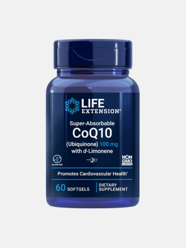 Super-Absorbable Ubiquinone CoQ10 with d-Limonene 100mg - 60 softgels - Life Extension