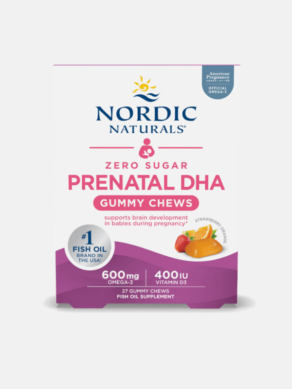 Zero Sugar Prenatal DHA Gummy Chews - 27 gomas - Nordic Naturals