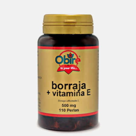 Borraja 500mg + Vitamina E – 110 cápsulas – Obire