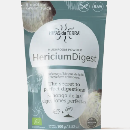 Hericium Digest Mushroom Powder Superfood – 100 g – Hifas da Terra