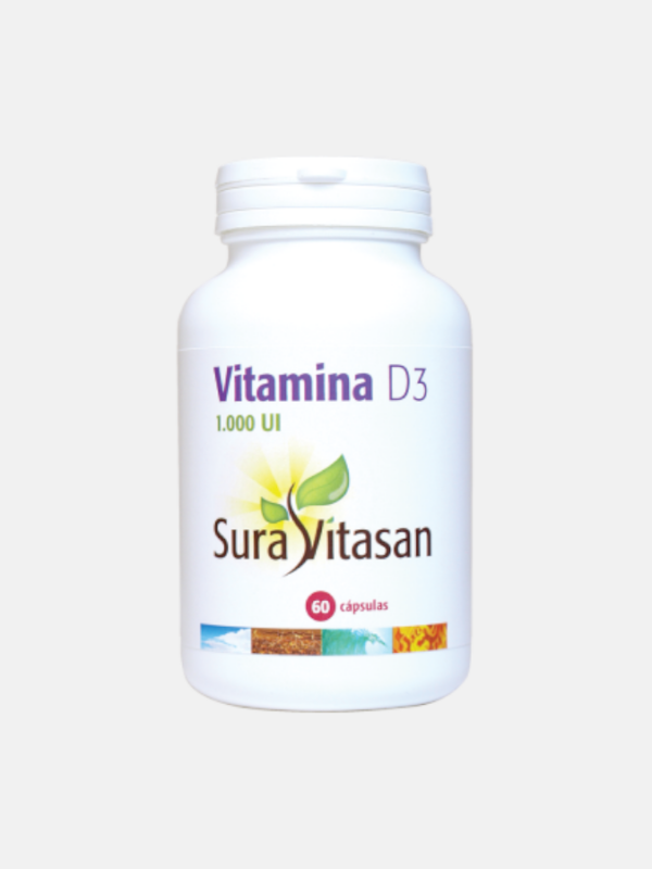 Vitamina D3 1000 UI - 60 cápsulas - Sura Vitasan