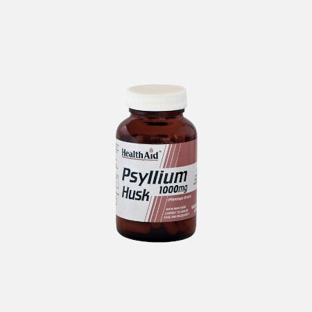 Fibra de cáscara de psyllium 1000 mg – 60 cápsulas – HealthAid