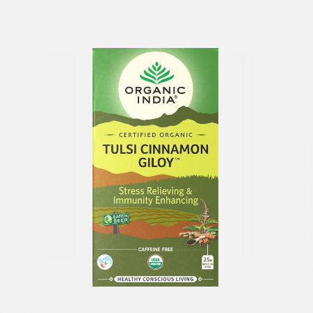 Tulsi Cinnamon Giloy Infusion Bio – 25 sobres – Organic India