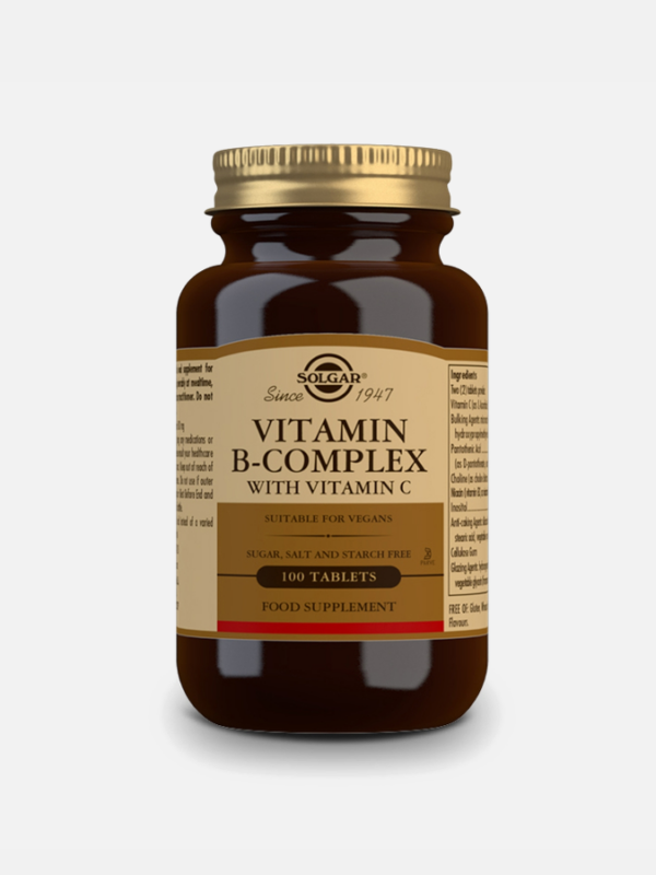 Vitamin B-Complex with Vitamin C - 100 comprimidos - Solgar