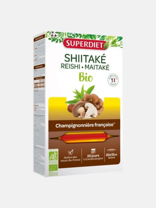 Shiitake Reishi Maitake BIO - 20 ampollas - Super Diet