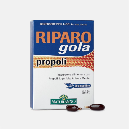 Riparo Gola Propóleo – 20 ampollas – NATURADO