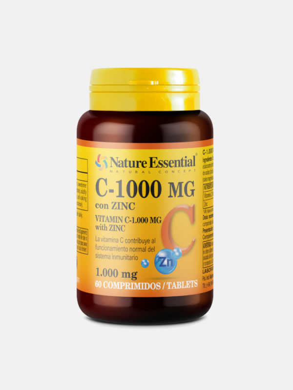 Vitamina C 1000mg Zinc 10mg 60 Comprimidos Nature Essential 9841