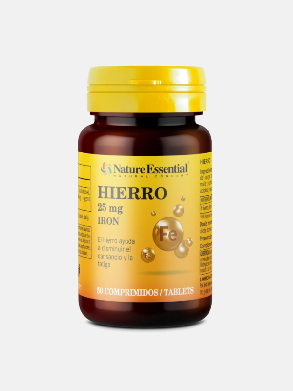 Hierro 25 mg - 50 comprimidos - Nature Essential