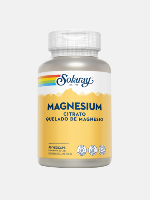 Magnesium Citrate - 90 cápsulas - Solaray