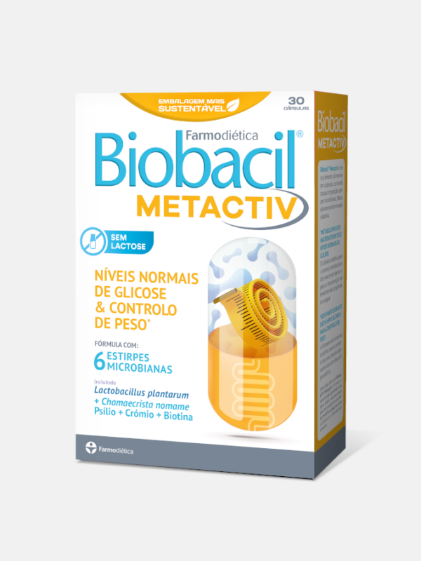 Biobacil Metactiv - 30 cápsulas - Farmodiética