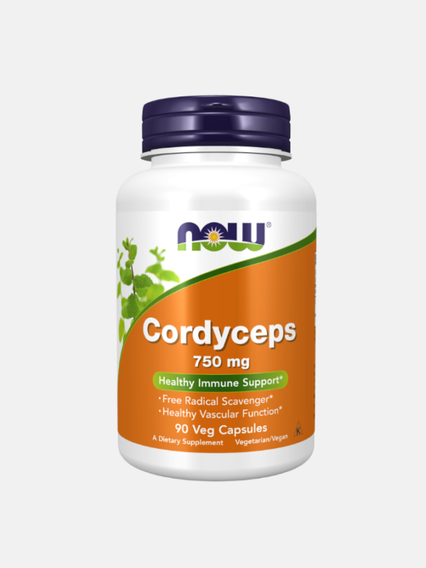 Cordyceps 750 mg - 90 veg cápsulas - Now