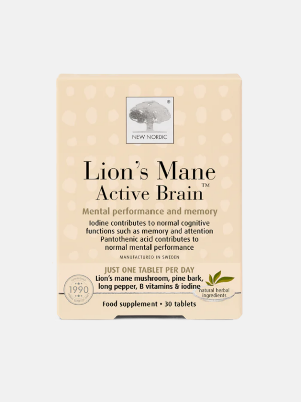 Lion’s Mane Active Brain - 30 comprimidos - New Nordic