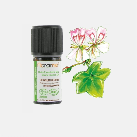 Aceite Esencial Geranio Bourbom Pelargonium Graveolens ORG – 5ml – Florame