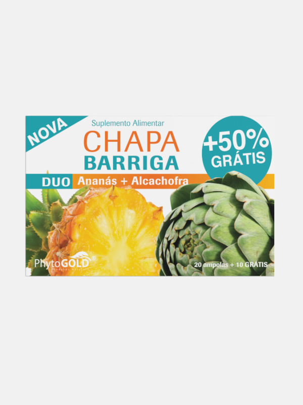 Duo Chapa Barriga Piña + Alcachofa - 20+10 ampollas - PhytoGold