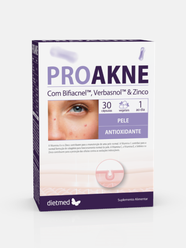 Proakne - 30 cápsulas - DietMed