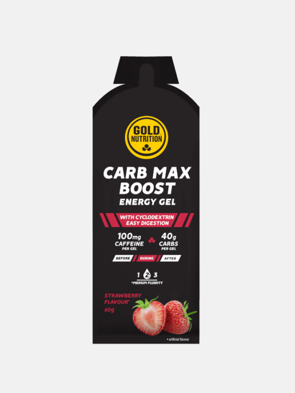 CarbMax Boost Energy Gel Strawberry 16x60g Gold Nutrition