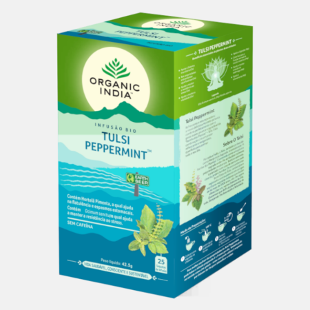 Infusión Bio Tulsi Peppermint – 25 sobres – Organic India