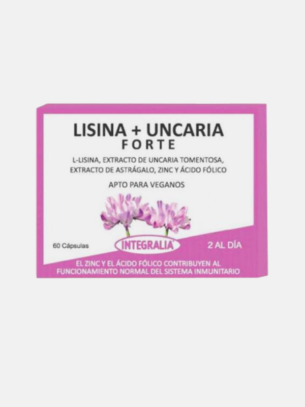 Lisina + Uncaria Forte - 60 cápsulas - Integralia