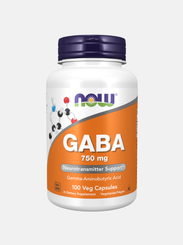 GABA 750mg - 100 cápsulas - Now