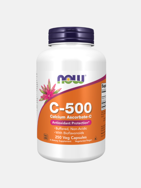 Vitamin C-500 Calcium Ascorbate-C - 250 cápsulas - Now