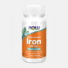 Iron 36mg Double Strenght - 90 veg cápsulas - Now