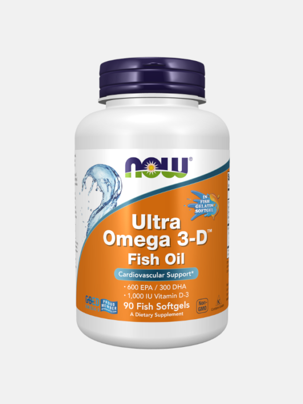 Ultra Omega 3-D Fish Oil (Fish Gelatin) - 90 Fish Softgels - Now