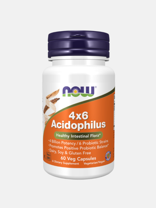 Acidophilus 4x6 - 60 cápsulas - Now