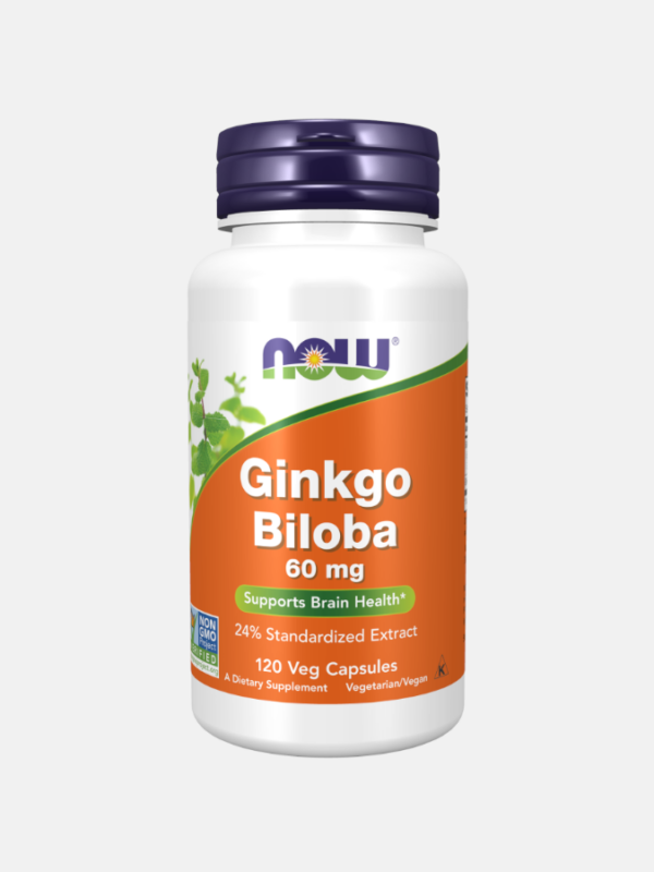 Ginkgo Biloba 60mg - 120 cápsulas - Now