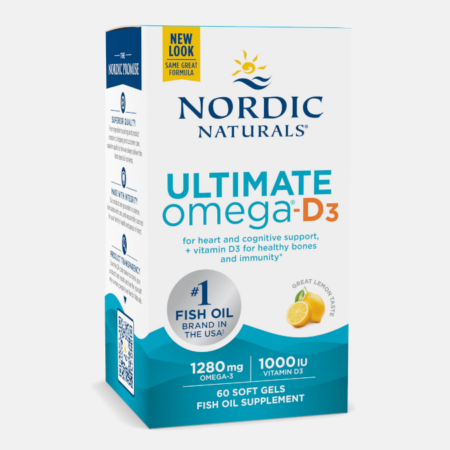 Ultimate Omega-D3 1280mg Lemon – 60 softgels – Nordic Naturals