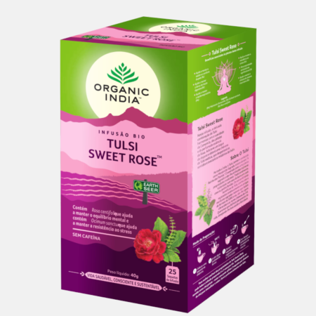 Infusión Bio Tulsi Sweet Rose – 25 sobres – Organic India