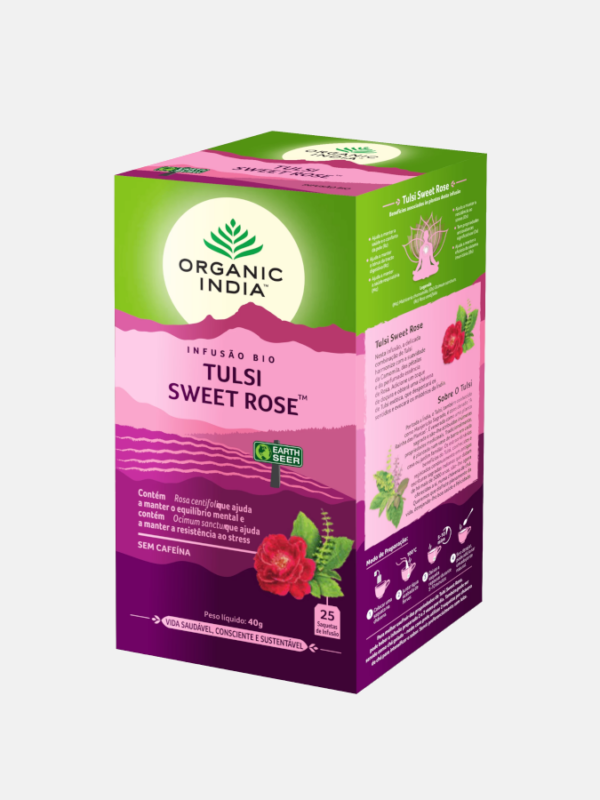 Infusión Bio Tulsi Sweet Rose - 25 sobres - Organic India