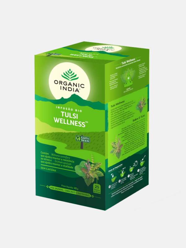 Infusión Bio Tulsi Wellness - 25 sobres - Organic India