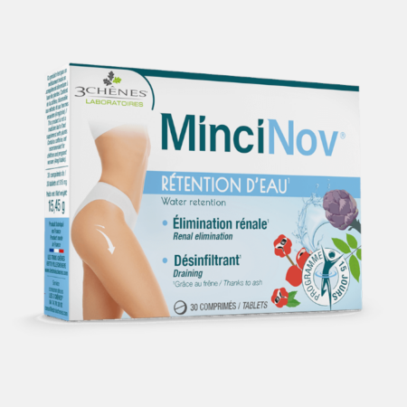 Mincinov Retención de agua – 30 comprimidos – 3 Chênes