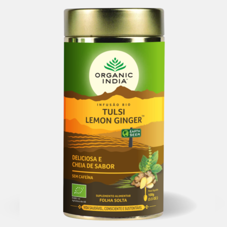 Tulsi Lemon Ginger Infusión Bio – 100g – Organic India