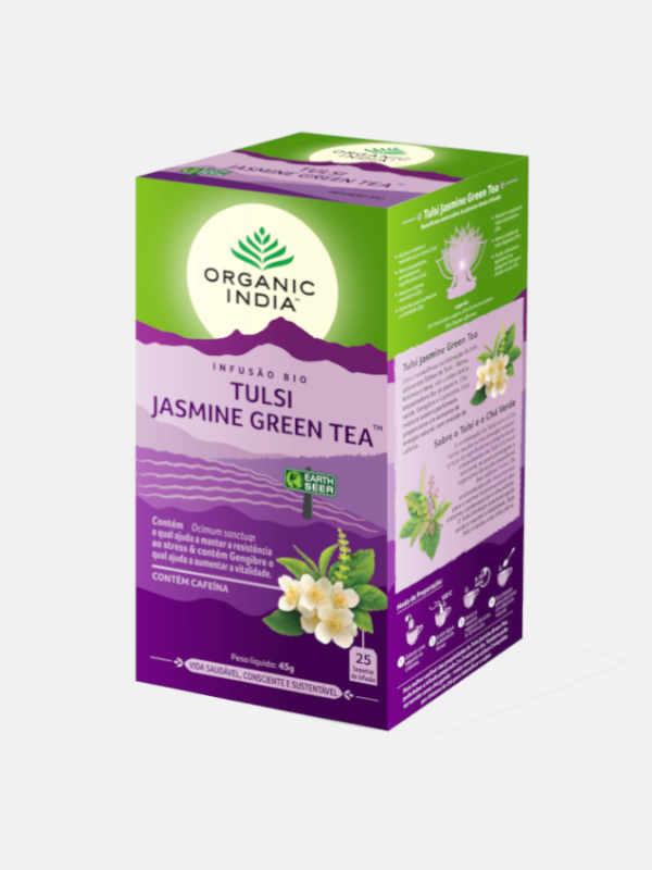 Infusión Bio Tulsi Jasmine Green Tea - 25 saquetas - Organic India