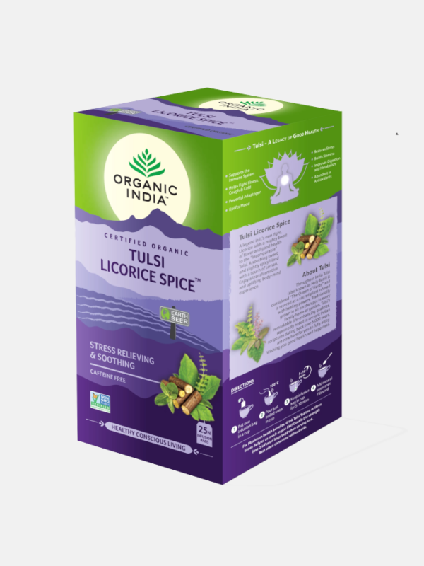 Infusión Bio Tulsi Licorice Spice - 25 sobres - Organic India