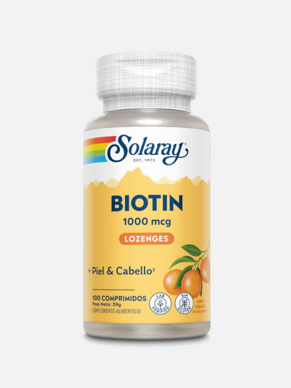 Biotin 1000 mcg - 100 comprimidos - Solaray