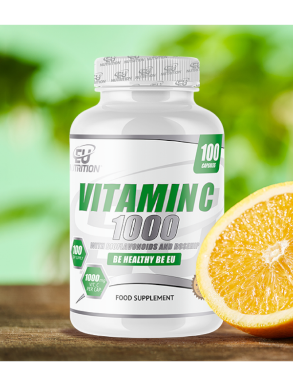 Vitamin C with Bioflavonoids Citrus and Rose Hip - 100 cápsulas - EU Nutrition