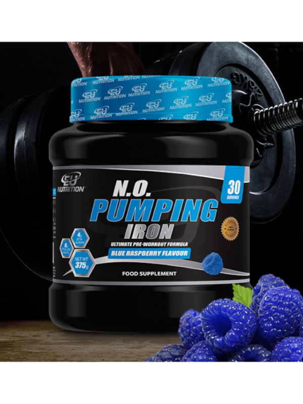 N.O. Pumping Iron Blue Raspberry - 375g - Eu Nutrition