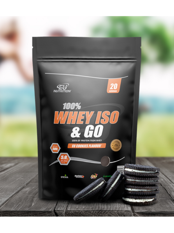 100% Whey Iso & Go EU Cookies - 500g - EU Nutrition