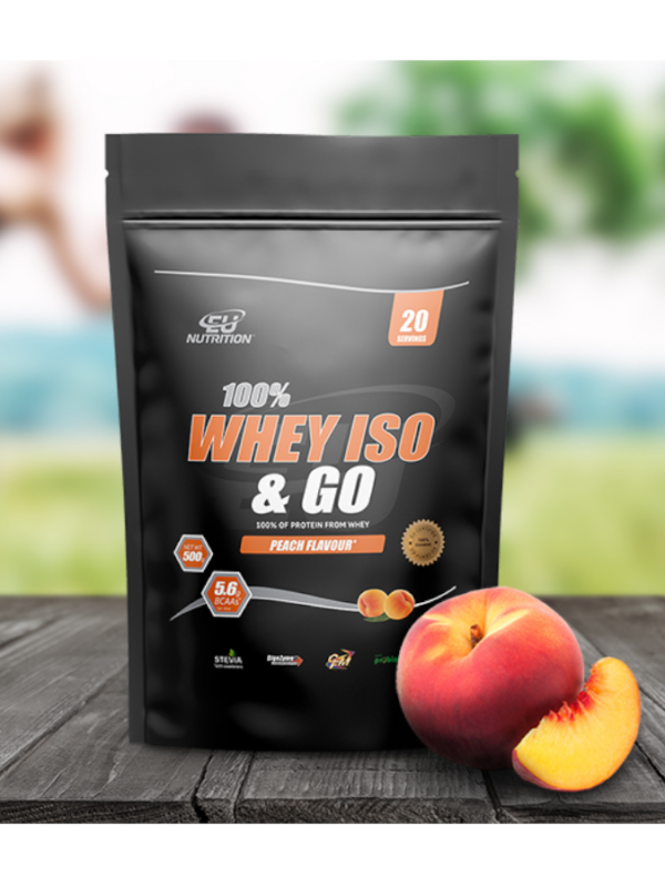 100% Whey Iso & Go Peach - 500g - EU Nutrition