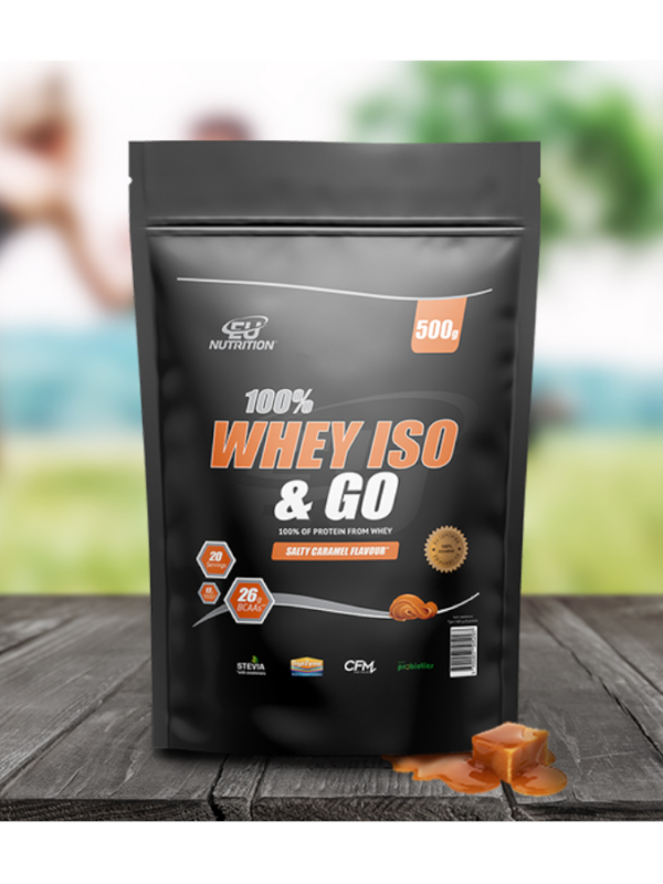 100% Whey Iso & Go Salty Caramel - 500g - EU Nutrition