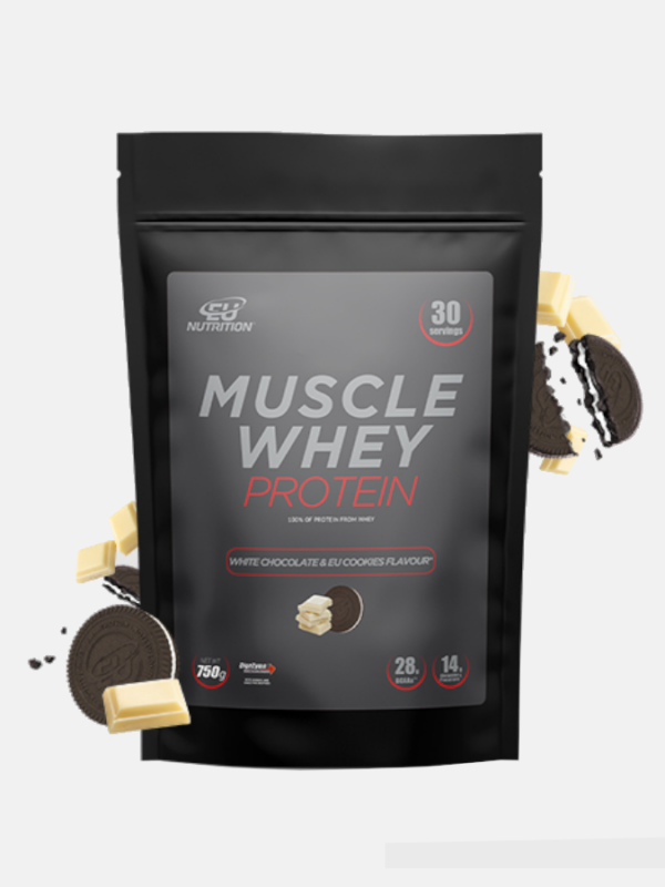 Muscle Whey Protein White Chocolate & EU Cookies - 750g - EU Nutrition